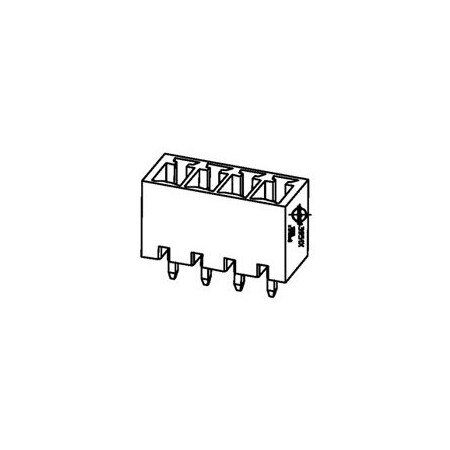 Molex 3.81Mm Euro Header Vert Blk 5Ckt 395111005